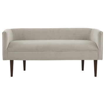 Linen Upholstered Accent Bench, Cream, Belen Kox