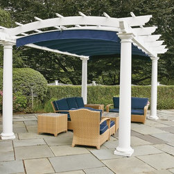 Arched Freestanding Poolside Pergola - Pergolas
