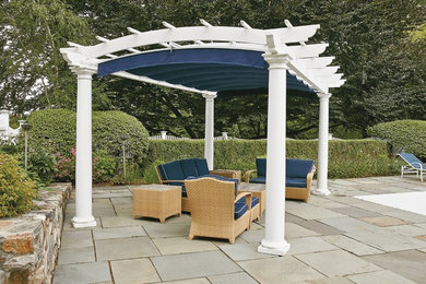 Arched Freestanding Poolside Pergola