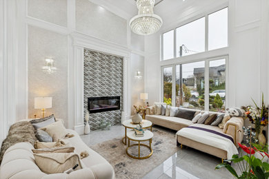 Living room - modern living room idea in Vancouver