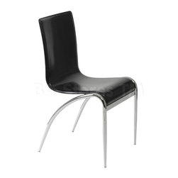 Grace Black Leather Side Chair (Set of Four) - Eur&oslash; Style - Armchairs And Accent Chairs