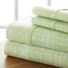 Home Collection Premium 4 Piece Printed Polka Dot Bed Sheet Set, Queen, Moss
