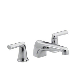 Kallista Nickel Silver Counterpoint by Barbara Barry Deck-Mounted Bath Set, Leve - Bathroom Faucets And Showerheads