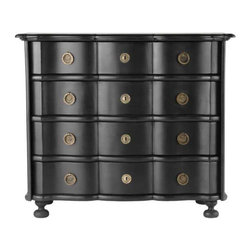 Black Bowfront Chest - Dressers
