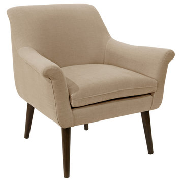Bennet Modern Armchair, Linen Sandstone