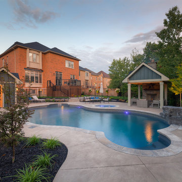 Custom Vinyl Pool, Spa & Shade Structure - Oakville