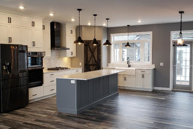 Example of a cottage kitchen design in Other