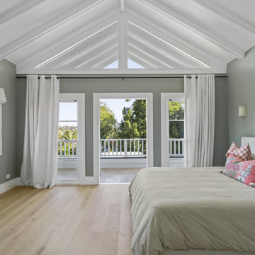 Elegant and tranquil master bedroom with a view