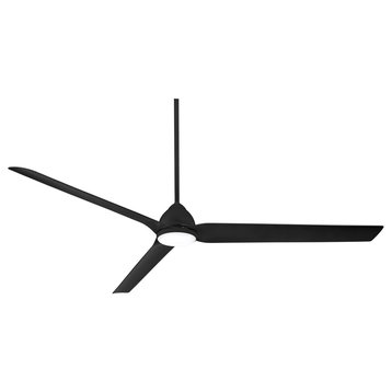 Minka Aire Java Xtreme LED 84" Ceiling Fan With Remote Control, Coal