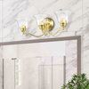 Moreland 3 Light Polished Brass Vanity Sconce With Clear Glass