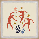 Marmont Hill Inc. - "Human and Plants Interact" Framed Painting Print, 18x18 - Great for bohemian and mid-century modern spaces, this drawing print features three dancing silhouettes flowing freely in a mix of stars and plants. Proudly printed in the USA, this piece is printed on high quality archive paper and professionally hand-framed. With wall-mounting hooks included, this artful accent is ready to hang up as soon as it reaches your front door.