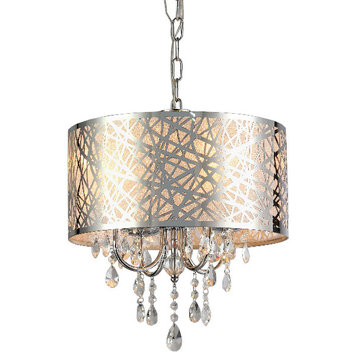 Abstract 4-Light Crystal Chandelier