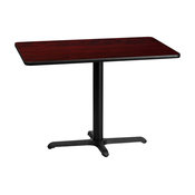 Flash Furniture, 30"x42" Rectangular Mahogany Laminate Table