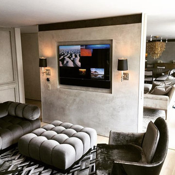 Recessed TV and Soundbar