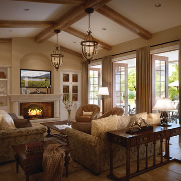 Sater Design Collection's 8071 "Casina Rossa" Home Plan