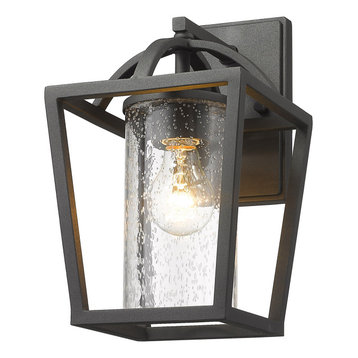 Mercer Outdoor Medium Wall Sconce With Seeded Glass Shade