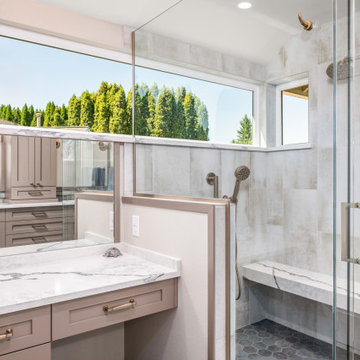 Serenity in Stone: A luxe Bathroom Transformation