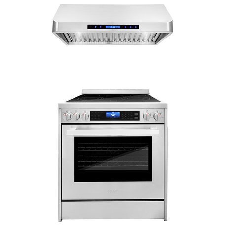 2-Piece Kitchen, 30" Electric Range and 30" Under Cabinet Range Hood