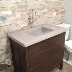 Concrete ramp sink - Bath Products