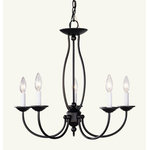 Livex Lighting - Home Basics Chandelier, Bronze - This five light chandelier from the Home Basics collection is an alluring reflection of traditional style. The elegant sweeping arms and bronze finish are beautiful details that unite for a breathtaking piece.
