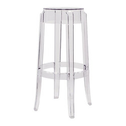 Kartell - Charles Ghost Stool - Bar Stools And Counter Stools
