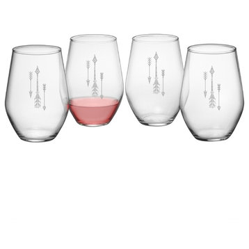 Artemis Stemless Wine Glasses, Set of 4
