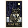 Joanne Kollman Big Fork Minnesota Timberwolf Art Print, 24"x36"