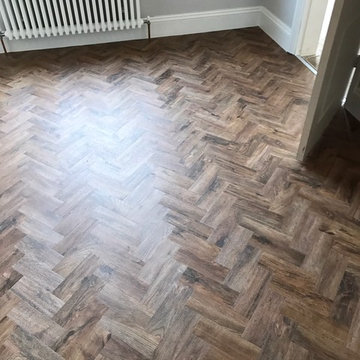 Polyflor Camaro Luxury Vinyl Tile Parquet Flooring - Living Room in Sale