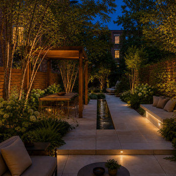 Layered Urban Courtyard Concept for a Narrow Townhouse Backyard
