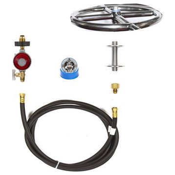 6" Single Ring and Complete Basic Propane Fire Pit Kit
