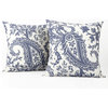 Edina Printed Cotton Cushion Cover, Set of 2, Blue