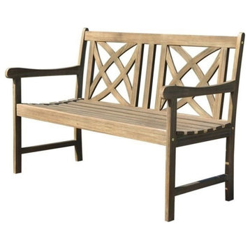 Pemberly Row Outdoor Bench in Natural