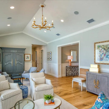 Transitional Living Space Blending Classic Form and Coastal Refinement