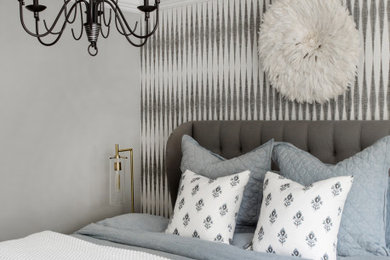 Small transitional master bedroom photo in New York