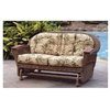 Outdoor Wicker Glider Sofa with Cushion (Corinthian Red)