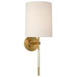 Visual Comfort & Co. - Clout Tail Sconce in Soft Brass with Linen Shade - N/A