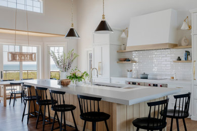 Inspiration for a coastal kitchen remodel in Boston