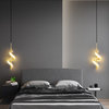 MIRODEMI® Tovo San Giacomo | Ribbon Design Chandelier for Bedroom, Gold, A, Cool Light