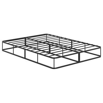 Wichita Black Metal Platform Bed Frame, Full