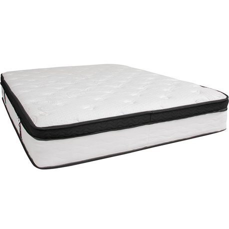 Capri Comfortable Sleep 12" Memory Foam and Pocket Spring Mattress, Queen