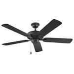 Hinkley Lighting - Metro Wet 52 in. Indoor Ceiling Fan, Matte Black - The Metro Wet ceiling fan evokes a sense of timeless tradition to indoor and outdoor settings. Composed of Composite blades, Metro is available in Brushed Nickel with Silver blades, Chalk White with Chalk White blades, Matte Black with Matte Black blades, and Metallic Matte Bronze with Walnut blades. Wet-rated, Metro Wet is versatile enough to be used for both indoor and outdoor spaces and is part of the Regency Collection.