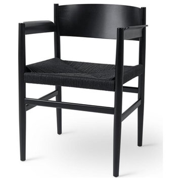 Mater Nestor Danish Modern Dining Arm Chair Black
