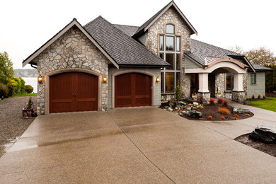 Inspiration for a transitional exterior home remodel in Seattle