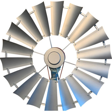 96"Matte Silver Windmill Ceiling Fan | The American Fan