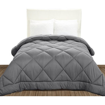 Bedding Comforter Duvet Insert, Down Alternative Comforter, Queen, Gray