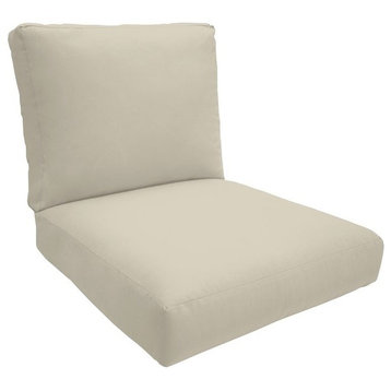 Outdoor Patio Sofa Lounge Chair Sunbrella Fabric Cushion, Dupione Stone