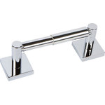 Delaney Hardware - 1100 Series Bath Wall Mounted Toilet Paper Holder, Polished Chrome - Delaney's 1100 Series provides a sleek, modern look with a square backplate to upgrade your bathroom decor. This contemporary style has clean lines and beautiful finishes to choose from and includes solid construction and durability for a high end look and feel. Coordinates seamlessly with other bathroom products from the 1100 Series and comes with all hardware needed for installation. Available in a variety of beautiful finishes to accent any home.