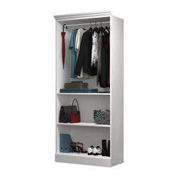 Versatile by Bestar 36" Closet Storage Shell in White - Closet Organizers