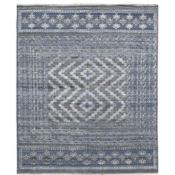 Amer Rugs Winslow WNS-5 China Blue Blue Hand-knotted - 2'x3' Rectangle Area Rug