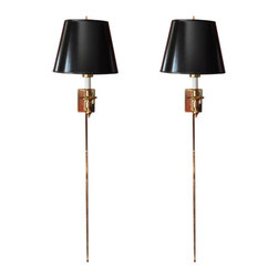 Hinson Traditional Swing Arm Brass Wall Lamp Pair - Products